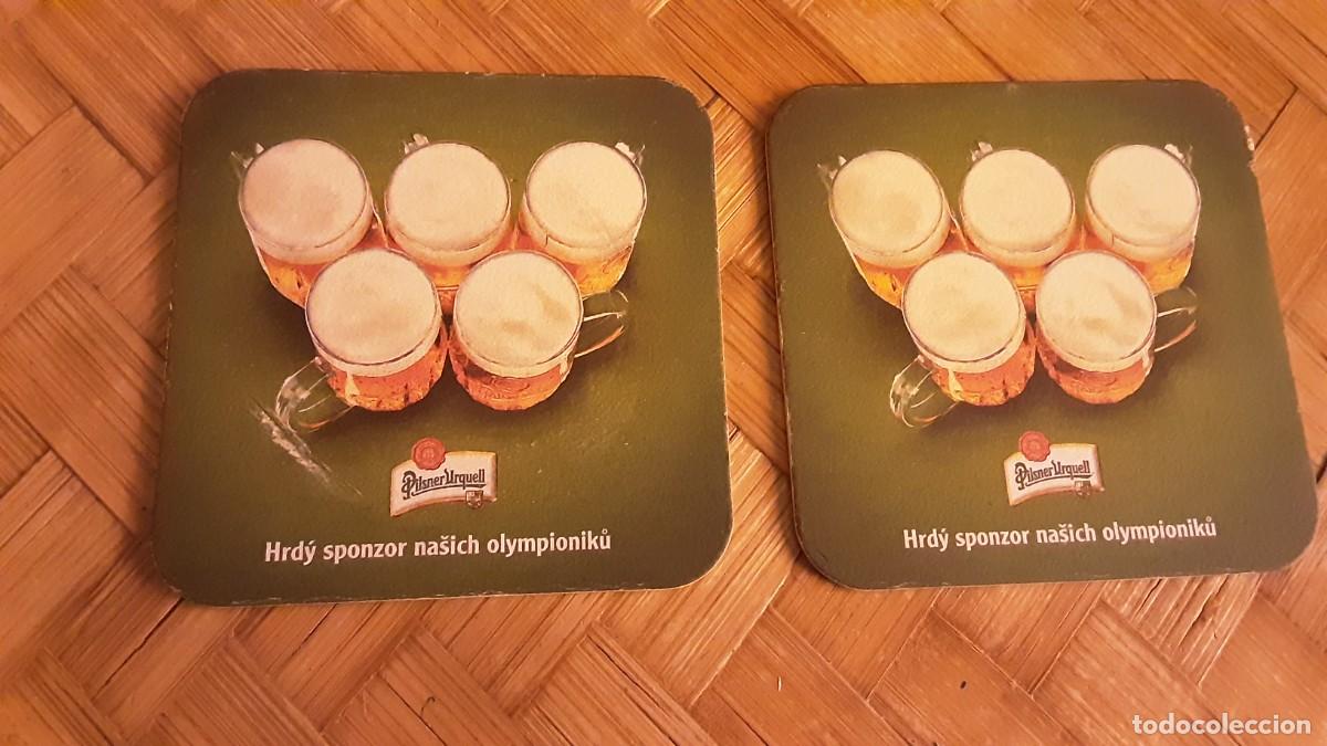 Coleccionismo de cervezas: Posavasos vintage con publicidad de Cerveza 2 unidades