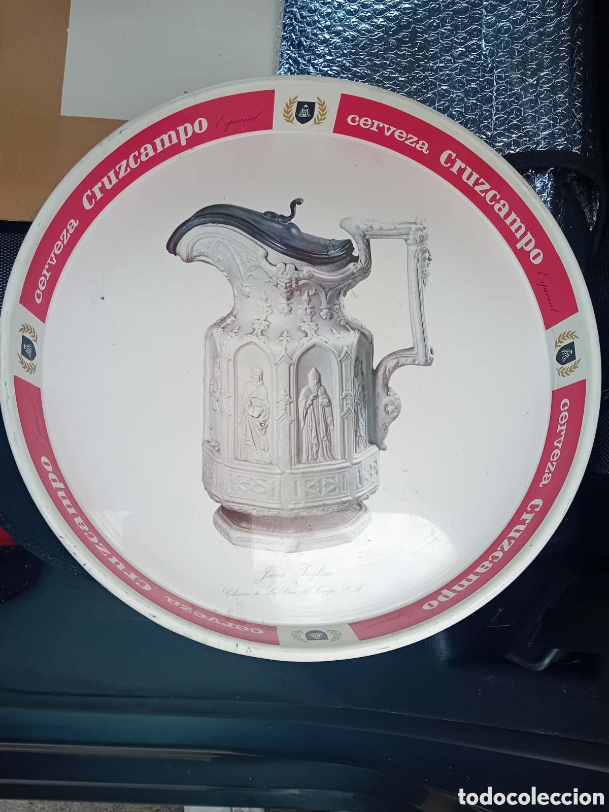 Coleccionismo de cervezas: BANDEJA CERVEZA CRUZCAMPO JARRA INGLESA