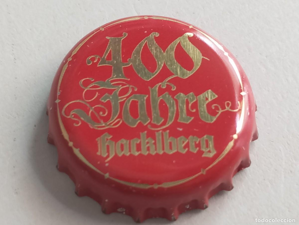 Coleccionismo de cervezas: Chapa tap&oacute;n corona de la cerveza alemana HACKLBERG 400 JAHRE