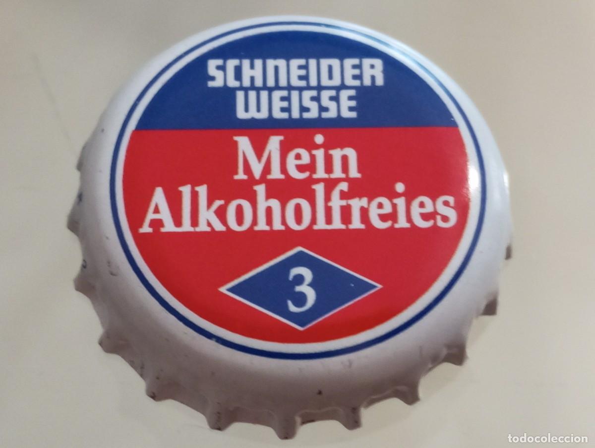 Coleccionismo de cervezas: Chapa tap&oacute;n corona de la cerveza alemana SCHNEIDER WEISSE 3 MEIN ALKOHOLFREIES
