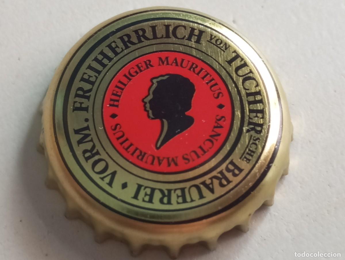 Coleccionismo de cervezas: Chapa tap&oacute;n corona de la cerveza alemana TUCHER HEILIGER MAURITIUS