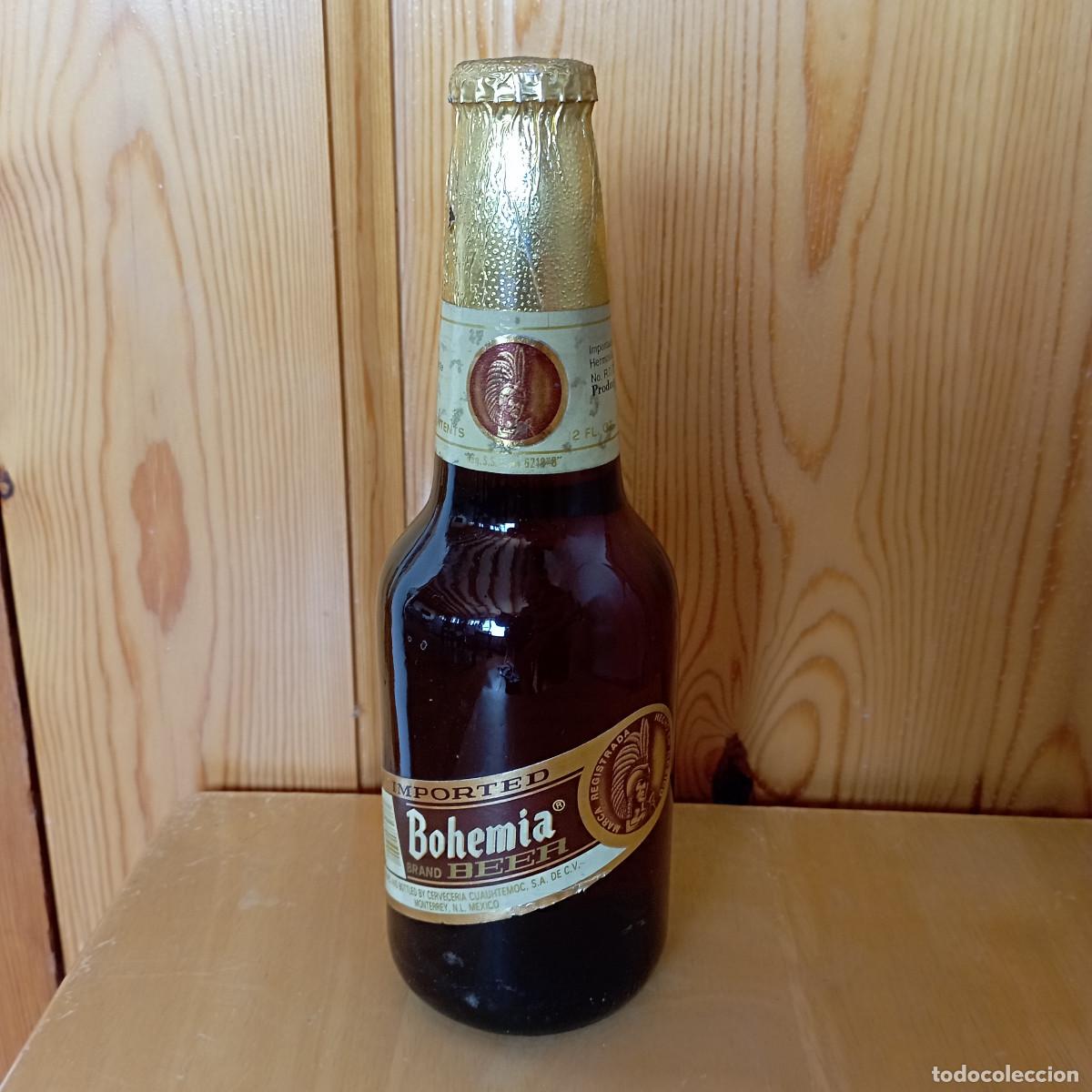 Coleccionismo de cervezas: botella cerveza BOHEMIA BRAND BEER -MEXICO llena