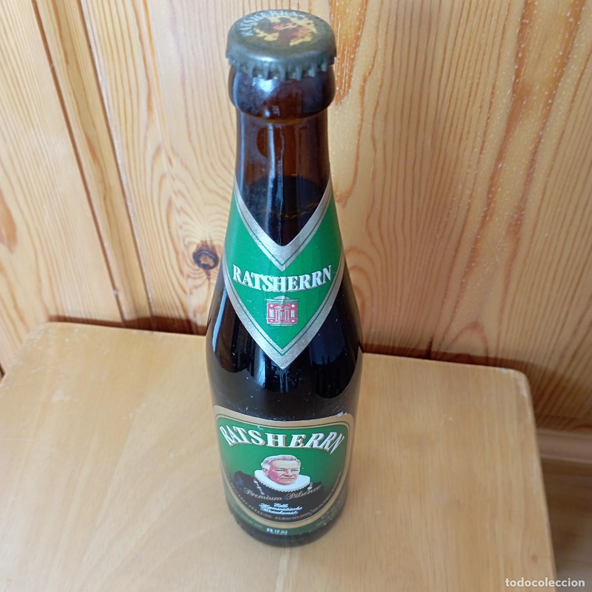 Coleccionismo de cervezas: botella cerveza RATSHERRN PREMIER PILSENER llena