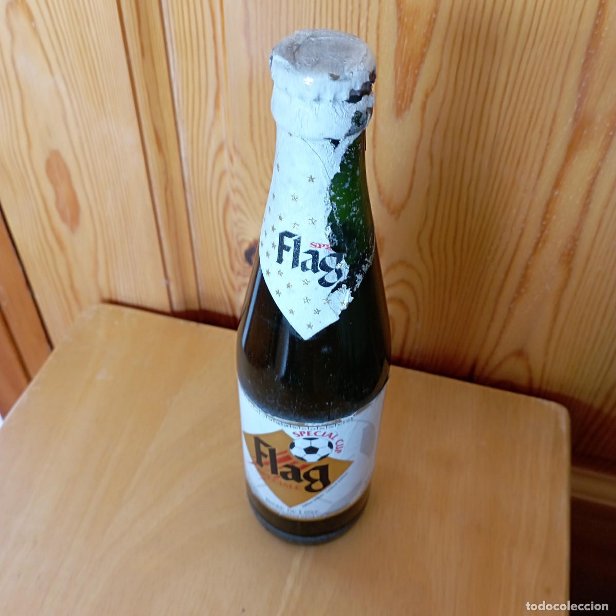 Coleccionismo de cervezas: botella cerveza FLAG SP&Eacute;CIALE BI&Egrave;RE DE LUXE - SPECIAL CUP llena