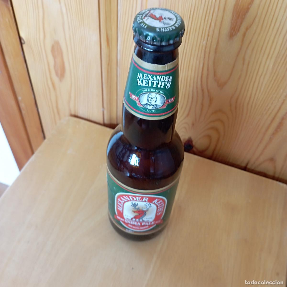 Collectable Beer: botella cerveza ALEXANDER KEITH'S BI&Egrave;RE INDIA PALE ALE vacia con chapa