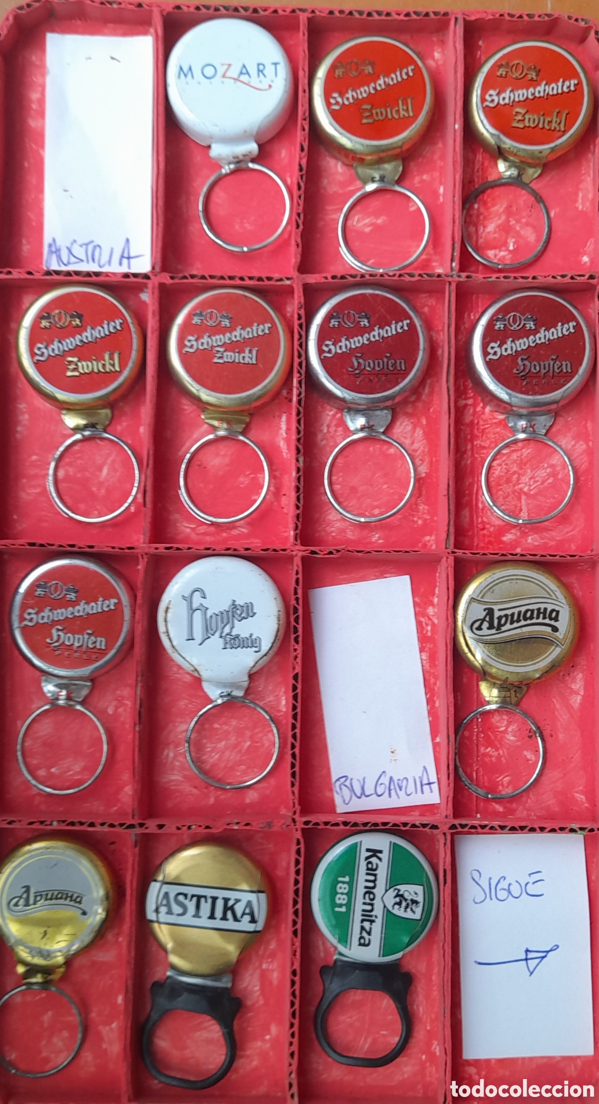 Coleccionismo de cervezas: Lote de chapas de cerveza de anilla