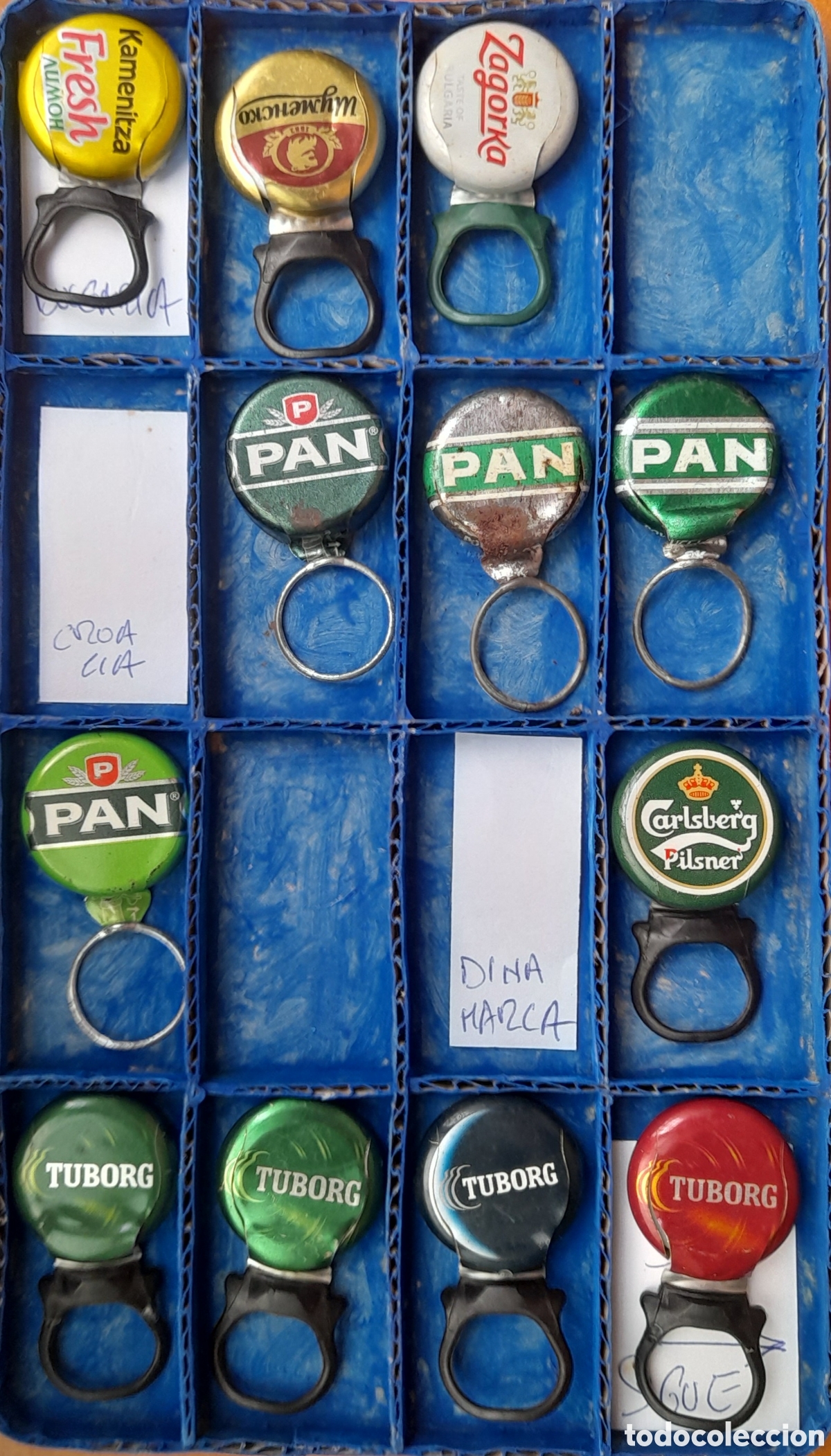 Coleccionismo de cervezas: Lote de chapas de cerveza de anilla