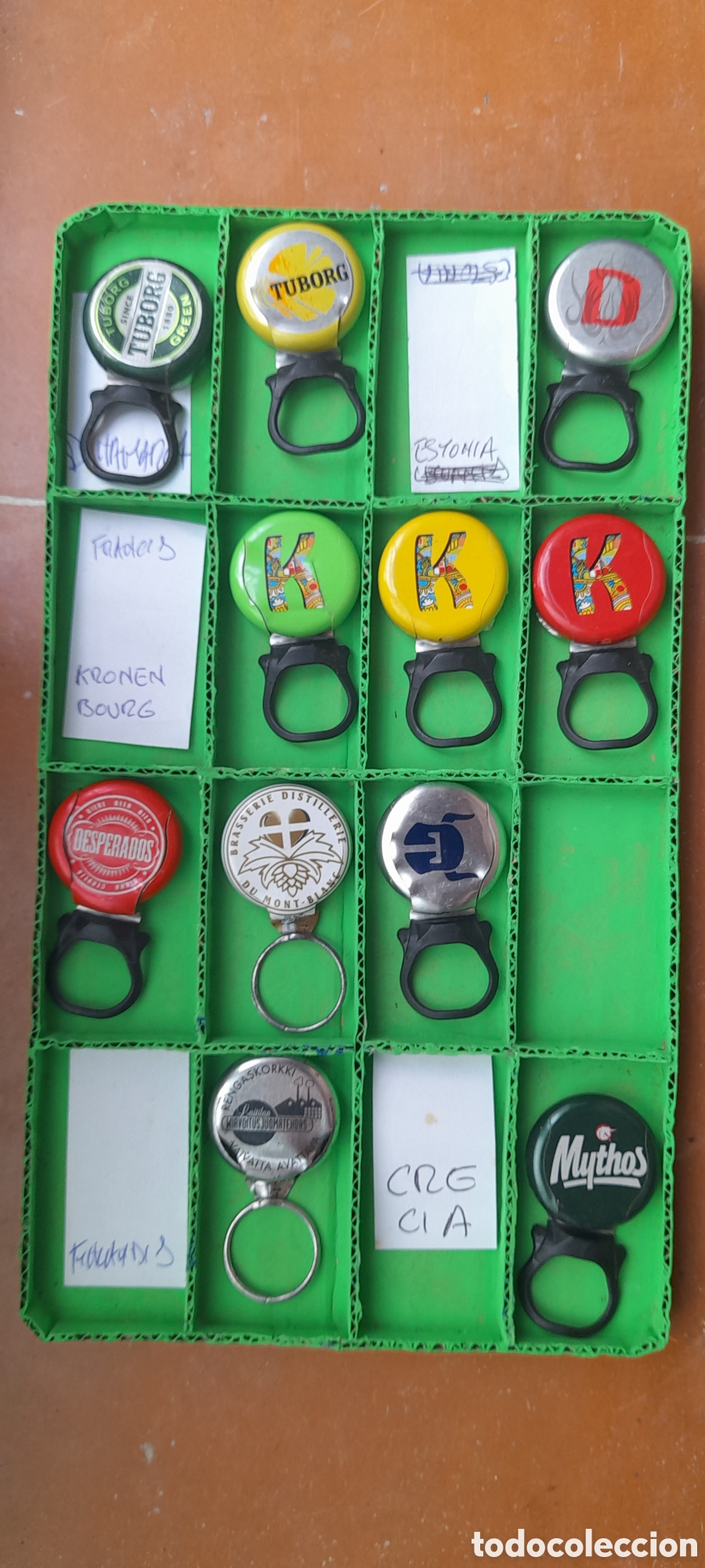 Coleccionismo de cervezas: Lote de chapas de cerveza de anilla