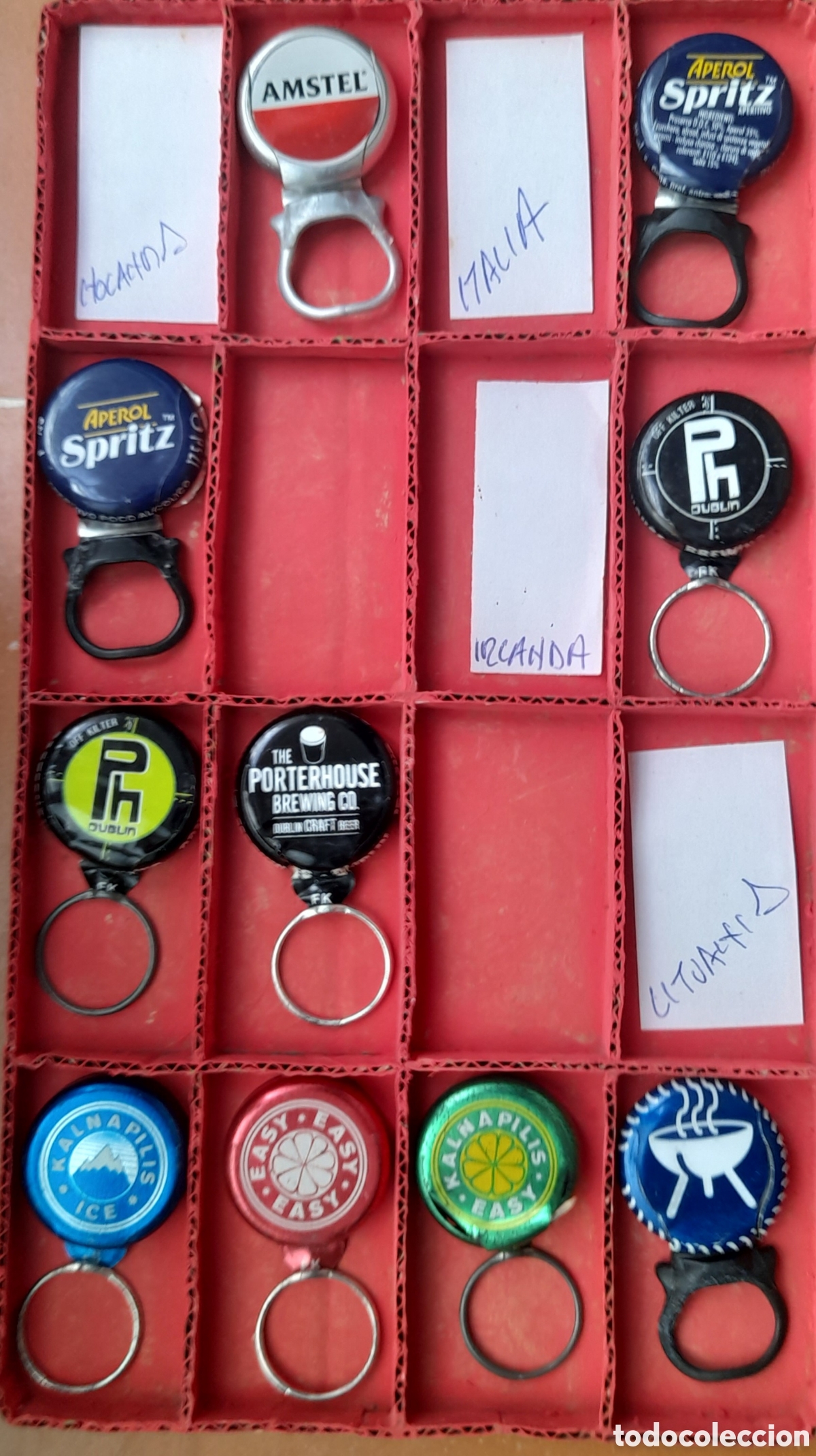 Collectionnisme de bi&egrave;res: Lote de chapas de cerveza de anilla