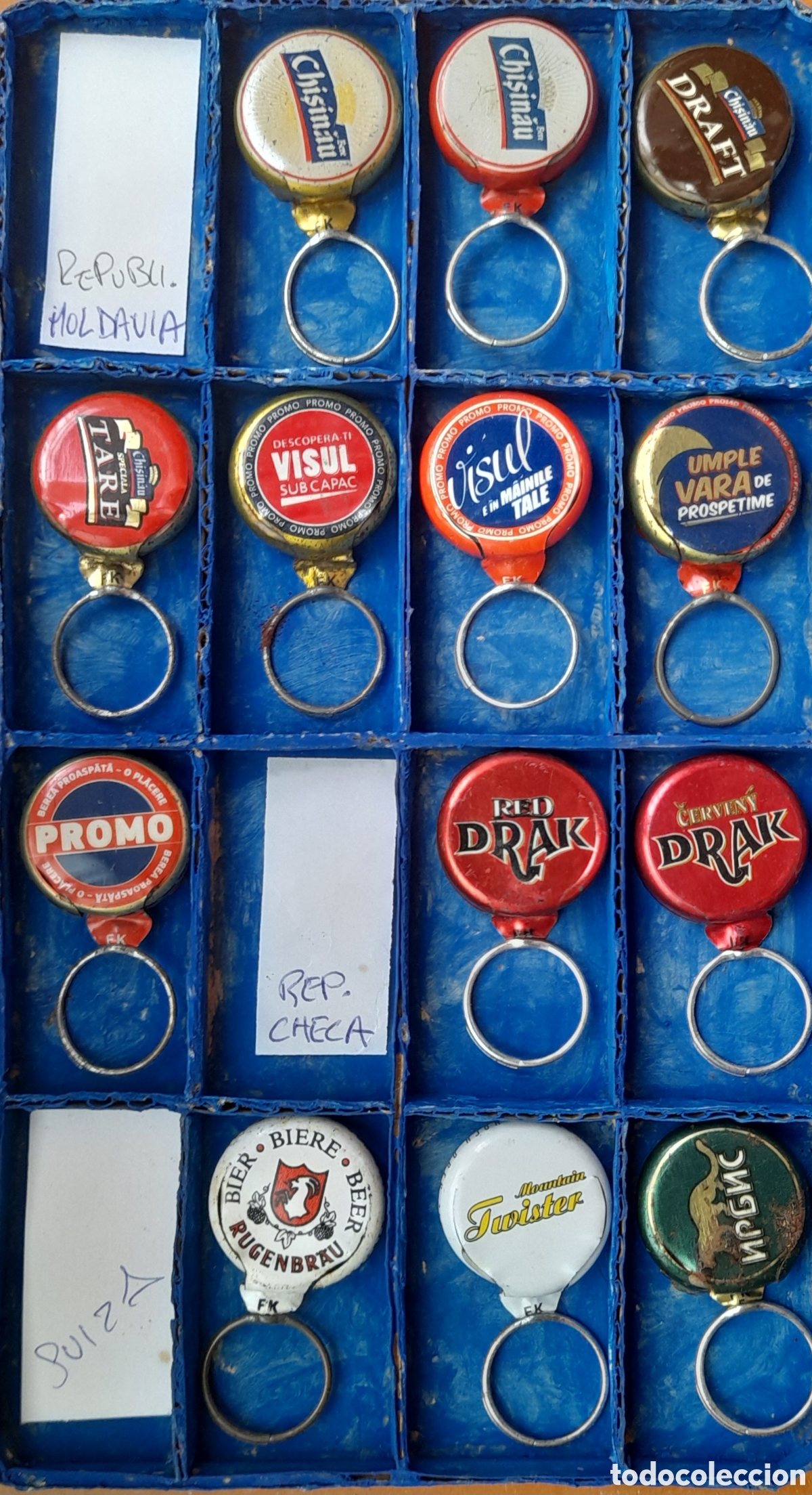 Collectionnisme de bi&egrave;res: Lote de chapas de cerveza de anilla