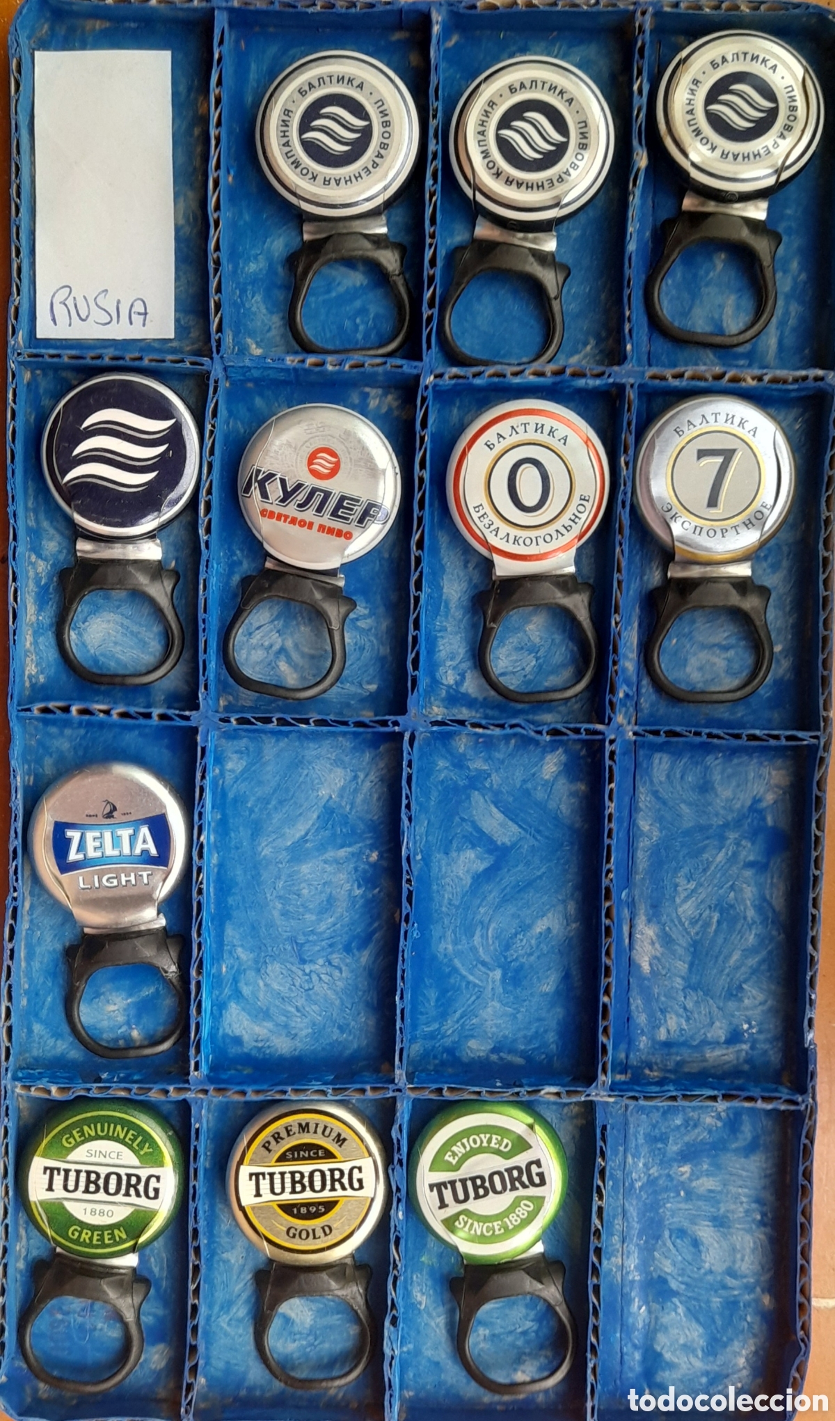 Collectionnisme de bi&egrave;res: Lote de chapas de cerveza de anilla