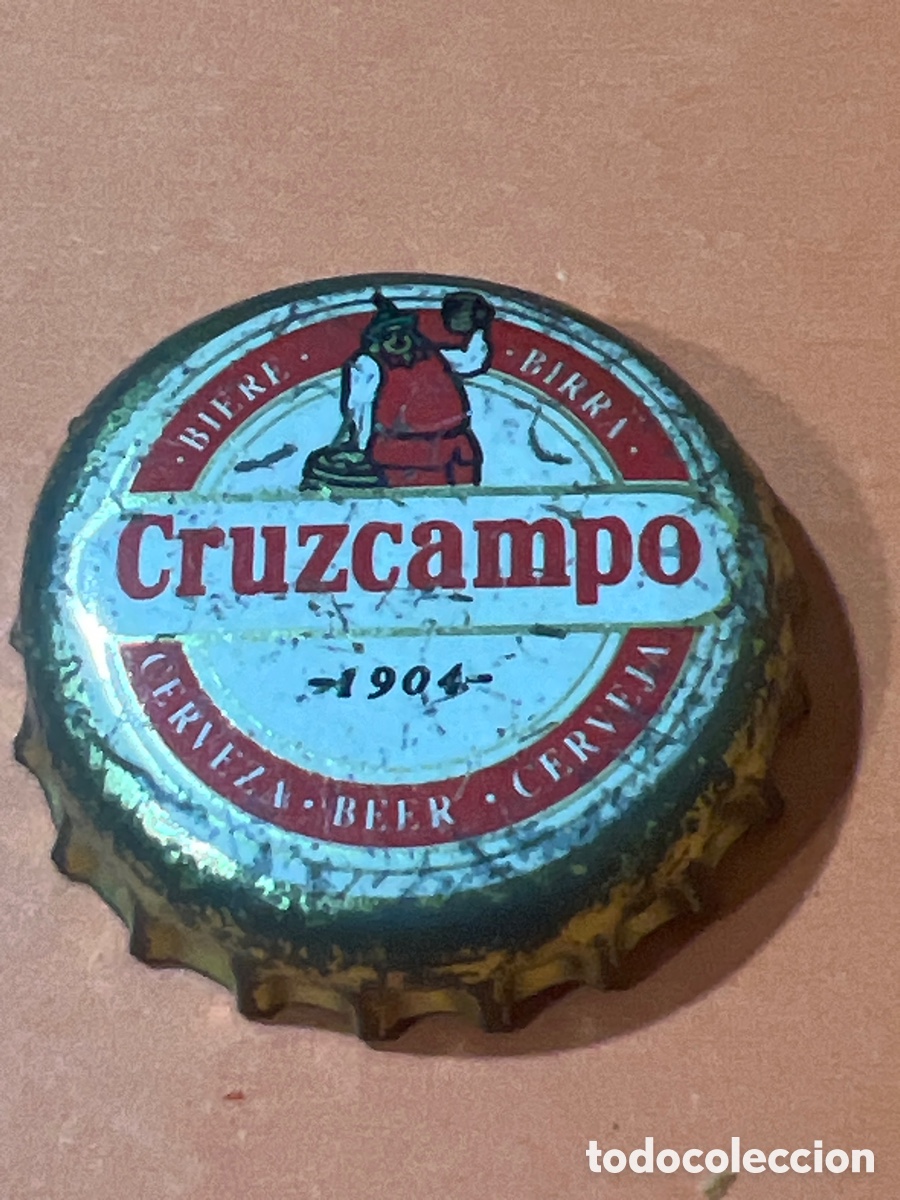 Coleccionismo de cervezas: T4/X92/E1. ANTIGUA CHAPA CORONA DE CERVEZA CRUZCAMPO A&Ntilde;OS 80