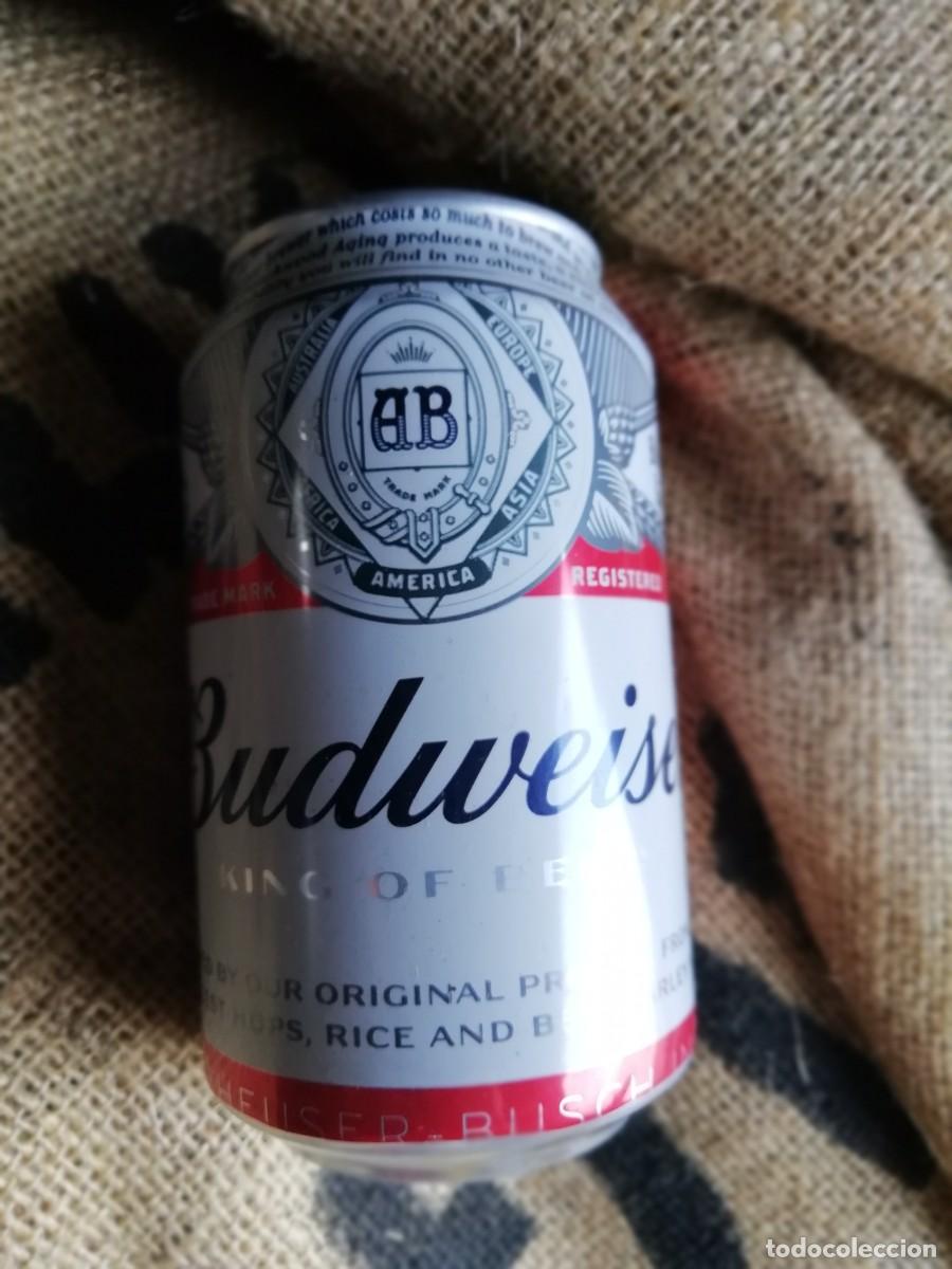 Coleccionismo de cervezas: LATA DE 33 CL. CERVEZA BUDWEISER. ENVASADA EN TENERIFE. CANARIAS. C6.