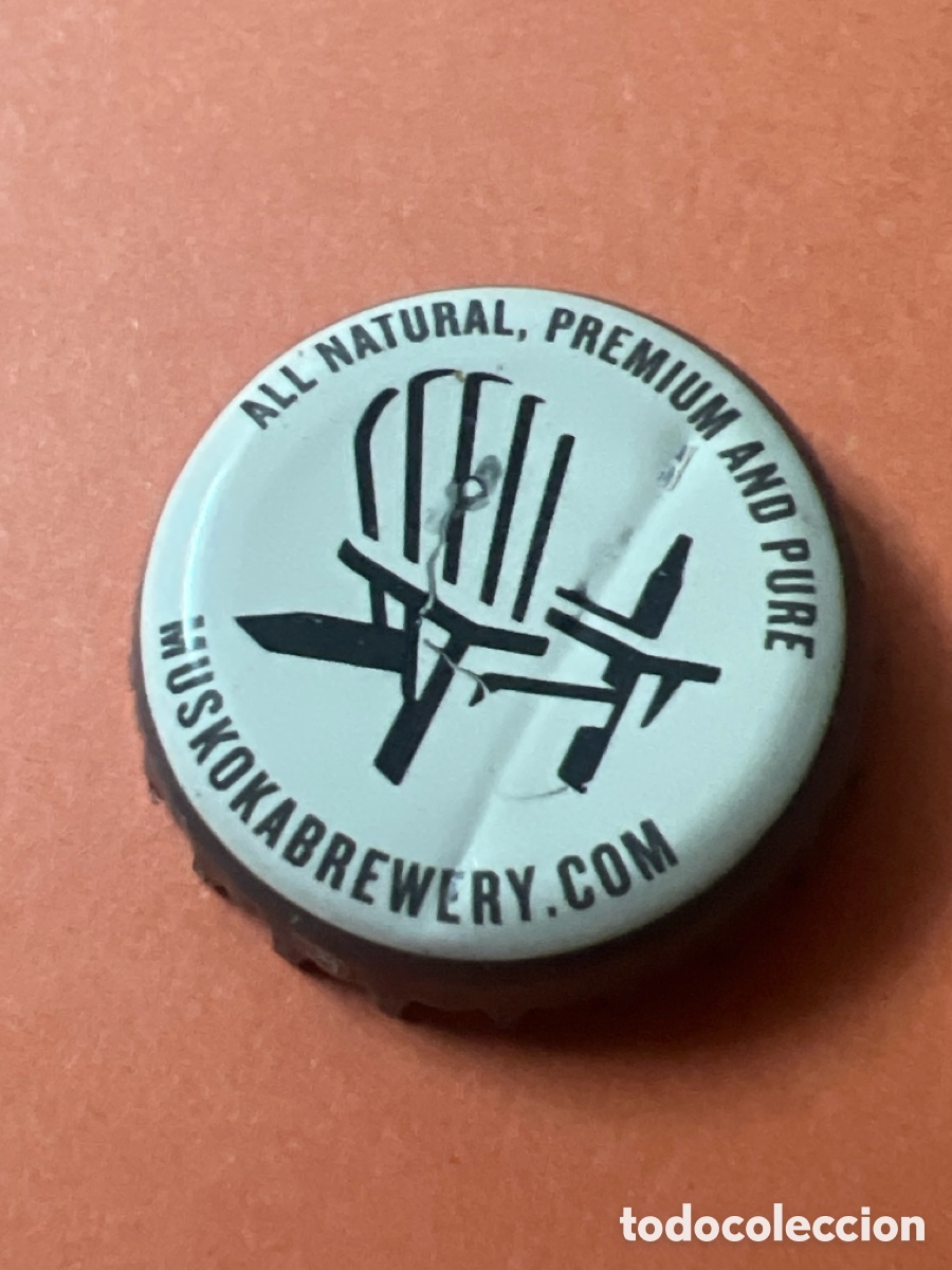 Coleccionismo de cervezas: T4/X96/P4. CHAPA CERVEZA - Muskokabrewery.com All natural, premium and pure - CANADA