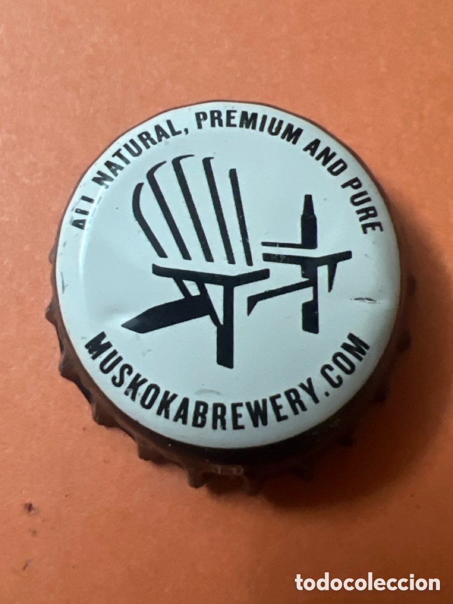 Coleccionismo de cervezas: T4/X96/P4. CHAPA CERVEZA - Muskokabrewery.com All natural, premium and pure - CANADA