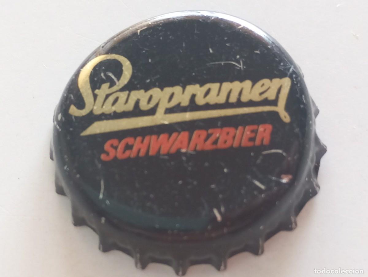 Coleccionismo de cervezas: Chapa tap&oacute;n corona de la cerveza checa STAROPRAMEN SCHWARZBIER