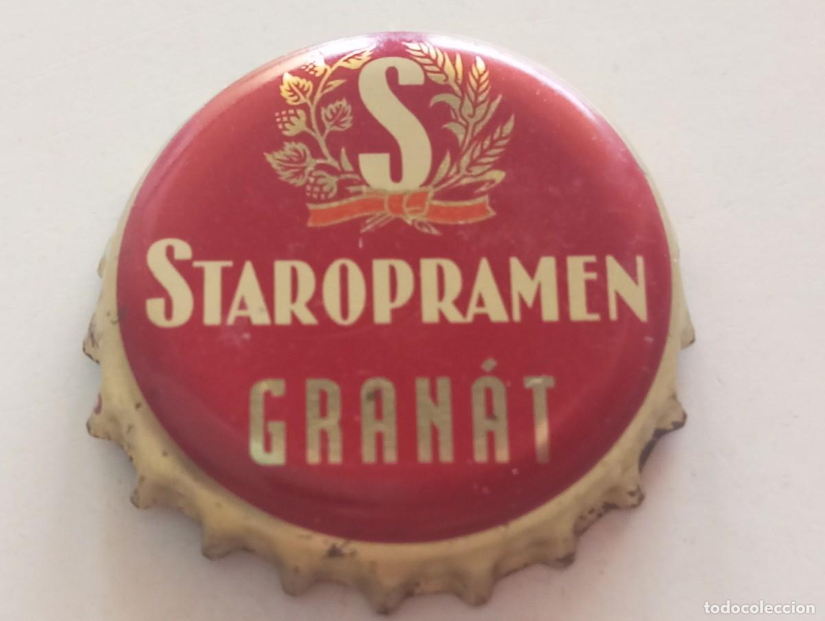 Coleccionismo de cervezas: Chapa tap&oacute;n corona de la cerveza checa STAROPRAMEN GRAN&Aacute;T