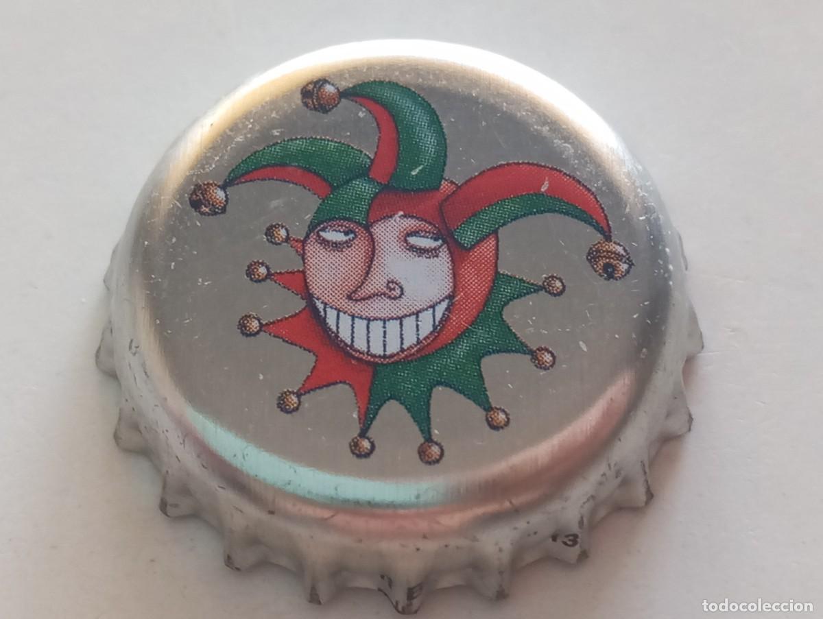Coleccionismo de cervezas: Chapa tap&oacute;n corona de la cerveza belga BRUGSE ZOT (plateada)