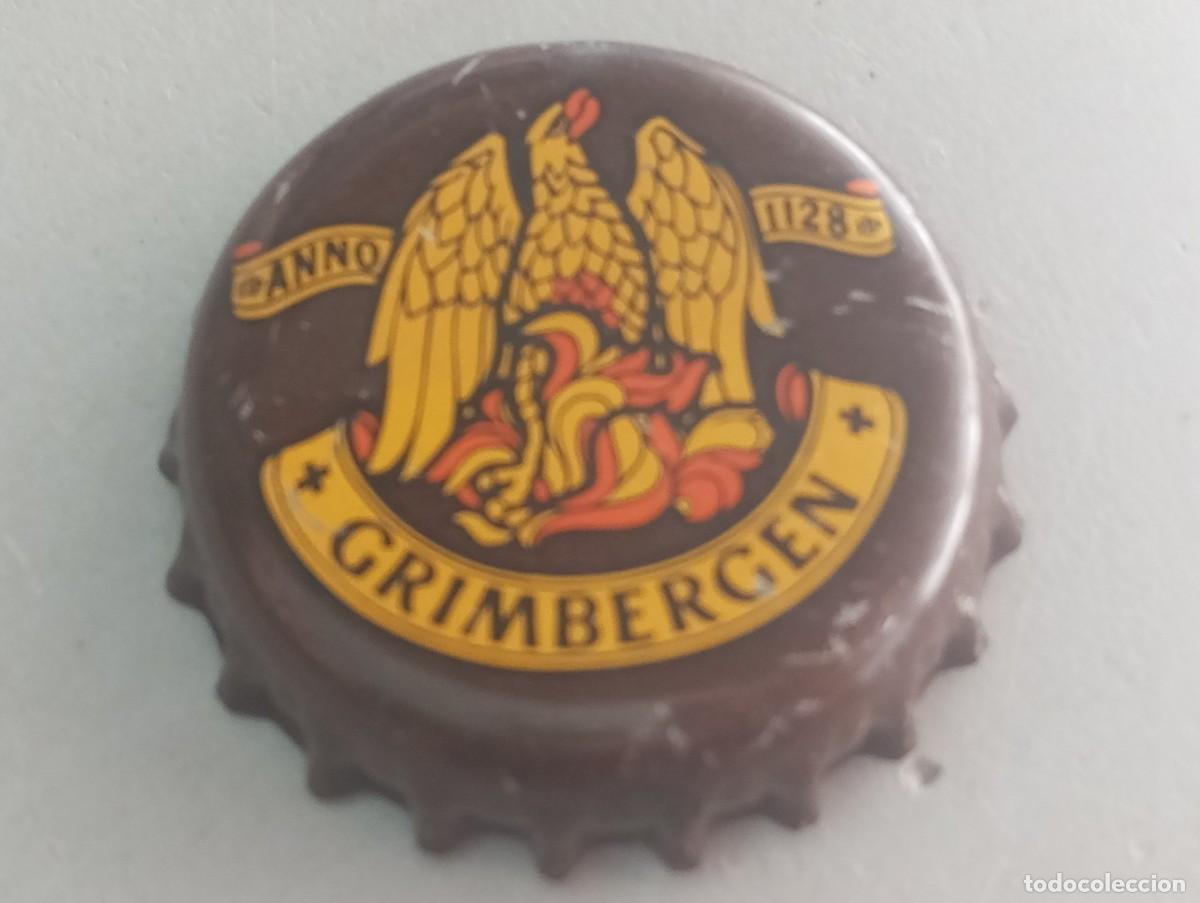 Coleccionismo de cervezas: Chapa tap&oacute;n corona de la cerveza belga GRIMBERGEN ANNO 1128