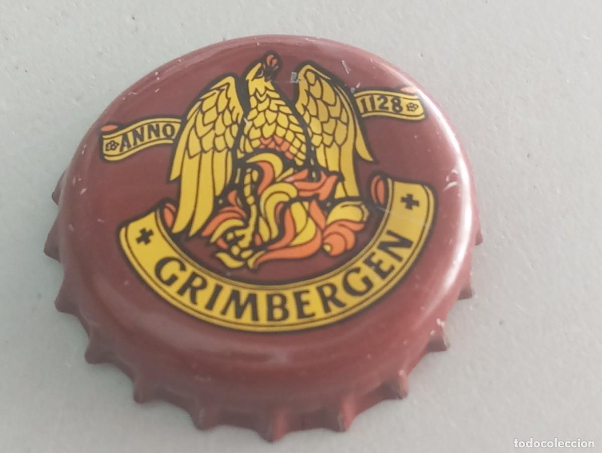 Coleccionismo de cervezas: Chapa tap&oacute;n corona de la cerveza belga GRIMBERGEN ANNO 1128