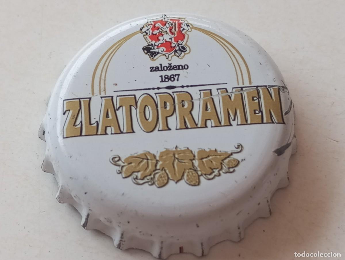 Coleccionismo de cervezas: Chapa tap&oacute;n corona de la cerveza checa ZLATOPRAMEN ZALOZENO 1867