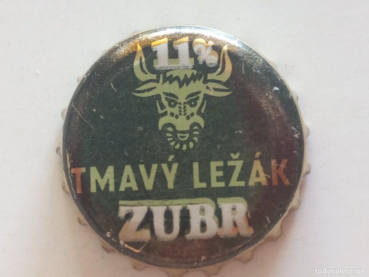 Coleccionismo de cervezas: Chapa tap&oacute;n corona de la cerveza checa ZUBR TMAV&Yacute; LEZ&Aacute;K 11%