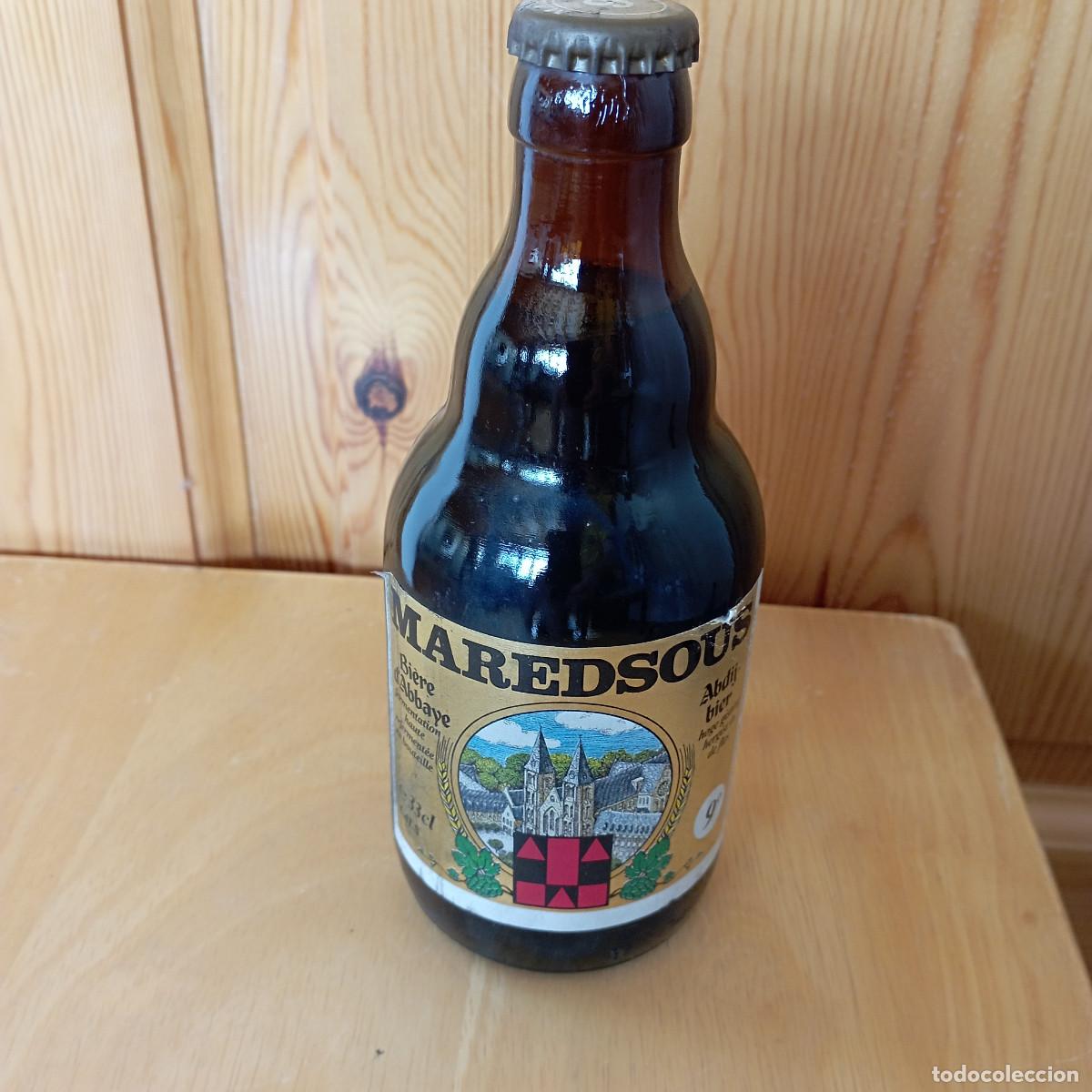 Coleccionismo de cervezas: botella cerveza MAREDSOUS BI&Egrave;RE D'ABBAYE llena