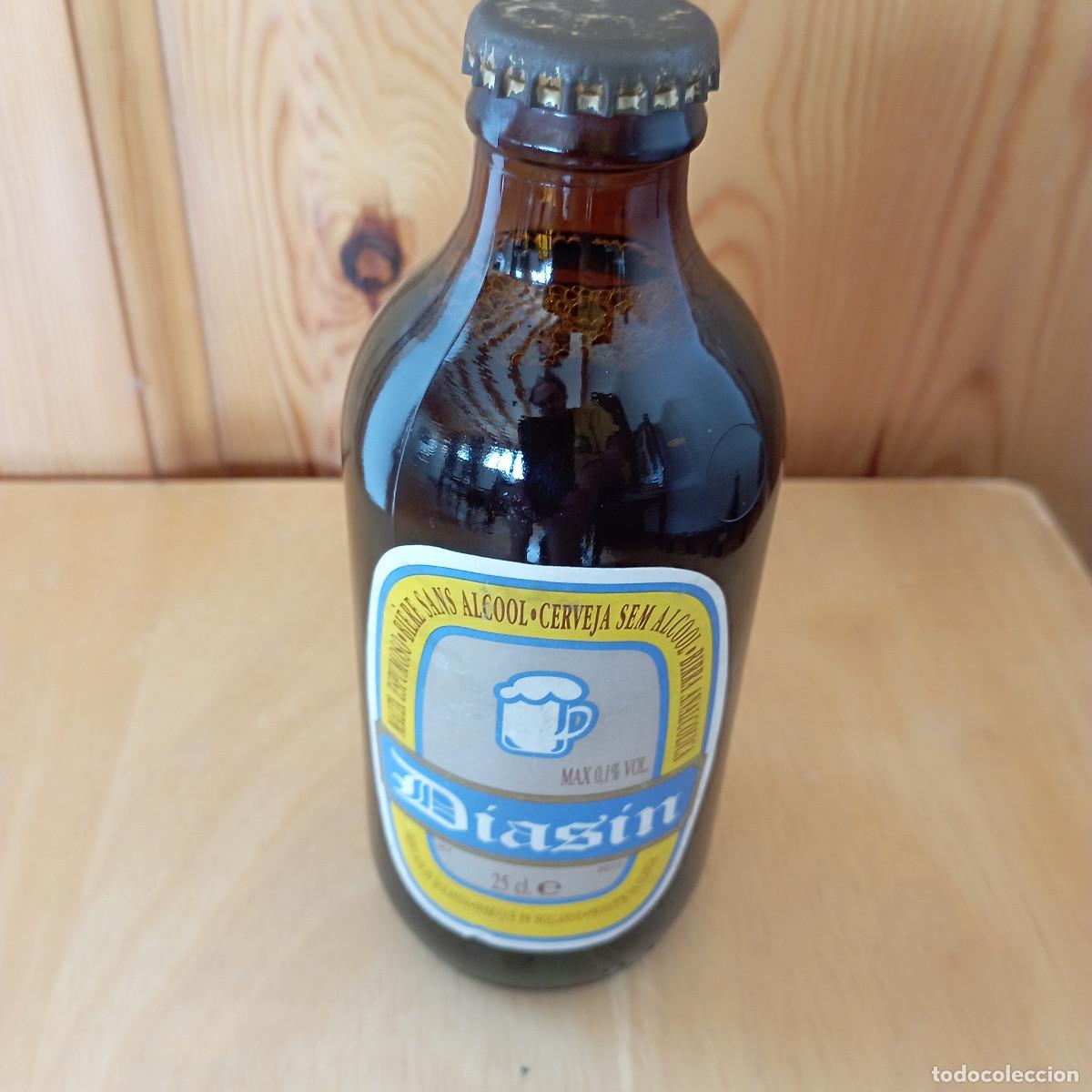 Coleccionismo de cervezas: botella cerveza DIASIN llena - Foto 1