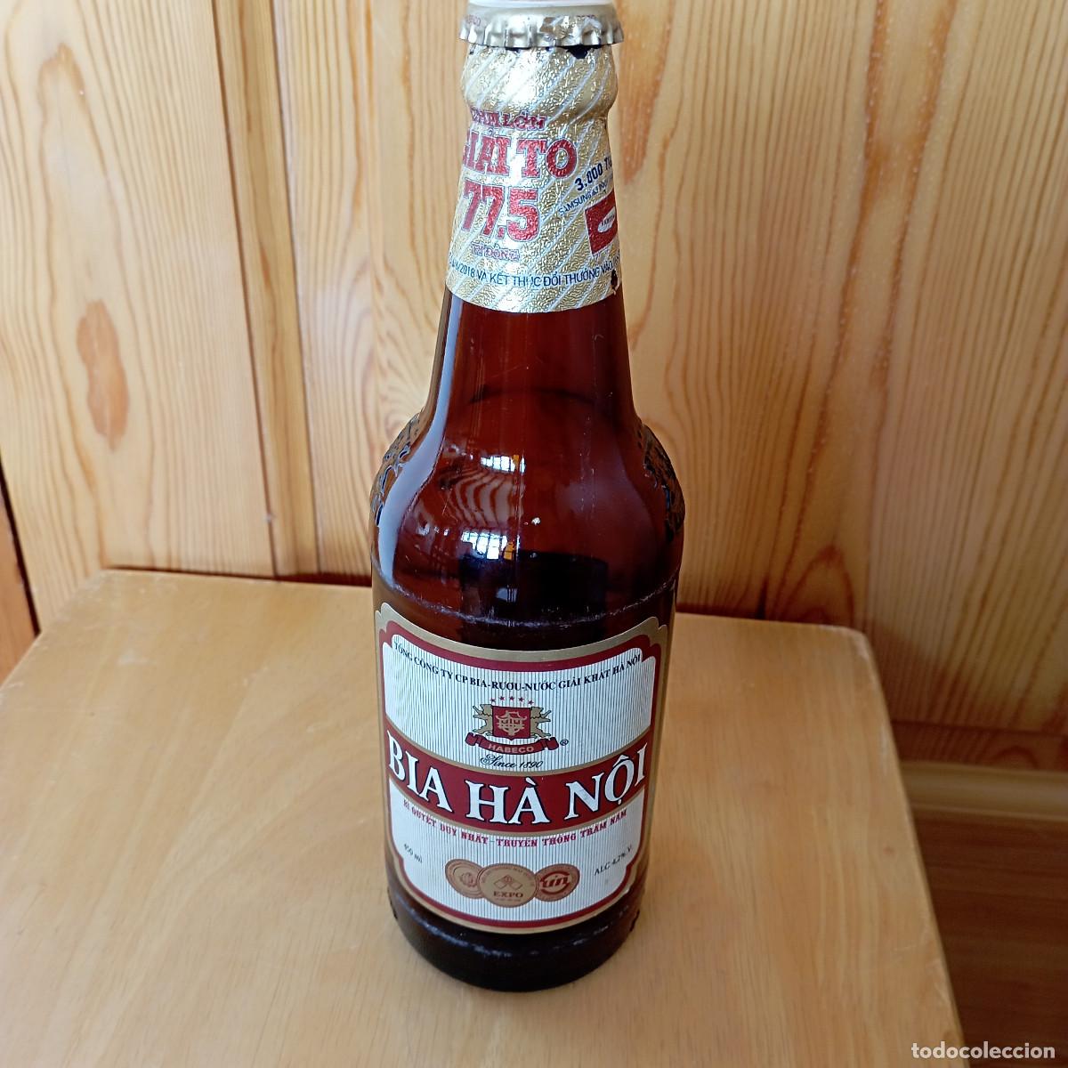 Coleccionismo de cervezas: botella cerveza BIA H&Agrave; N&Ocirc;I vaci con chapa