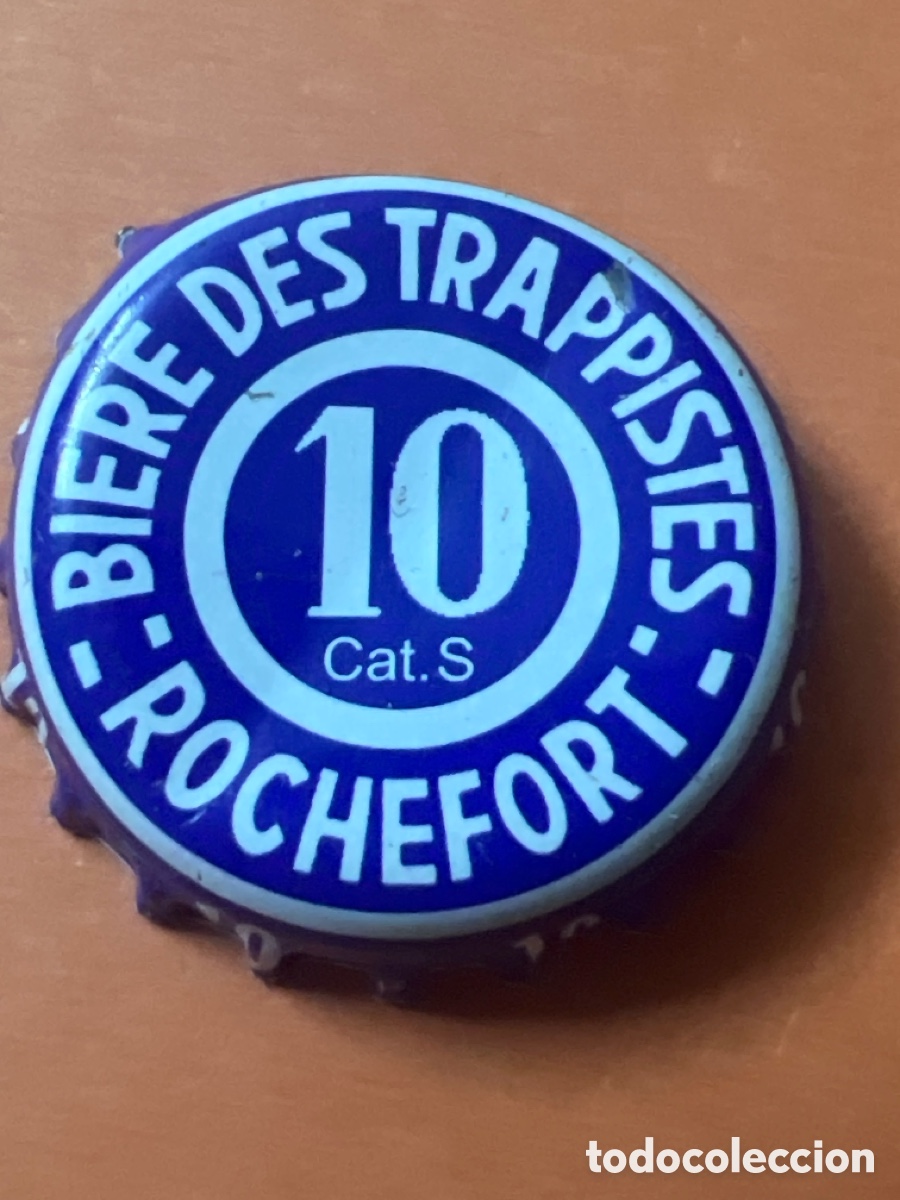 Coleccionismo de cervezas: T4/X106/G3. chapa tap&oacute;n corona de cerveza belga, Rochefort, biere des trappistes, n&ordm; 10.