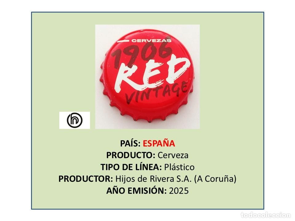 Coleccionismo de cervezas: TAPON CORONA CAPSULA CHAPA CERVEZA ESTRELLA GALICA 1906 RED VINTAGE (ESPA&Ntilde;A)
