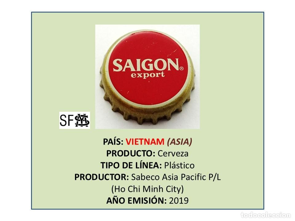 Coleccionismo de cervezas: TAPON CORONA CAPSULA CHAPA CERVEZA SAIGON EXPORT (VIETNAM)