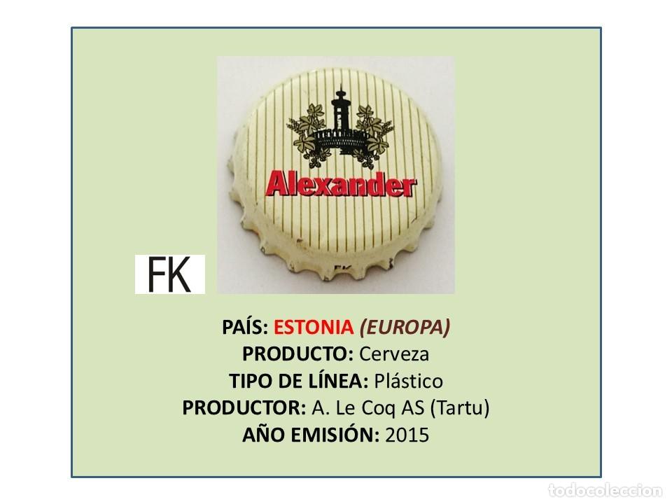 Coleccionismo de cervezas: TAPON CORONA CAPSULA CHAPA CERVEZA ALEXANDER (ESTONIA)