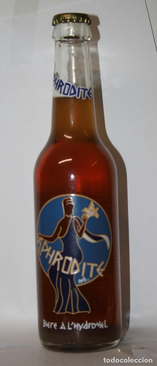 Coleccionismo de cervezas: BOTELLA CERVEZA APHRODITE, 33 CL., LLENA