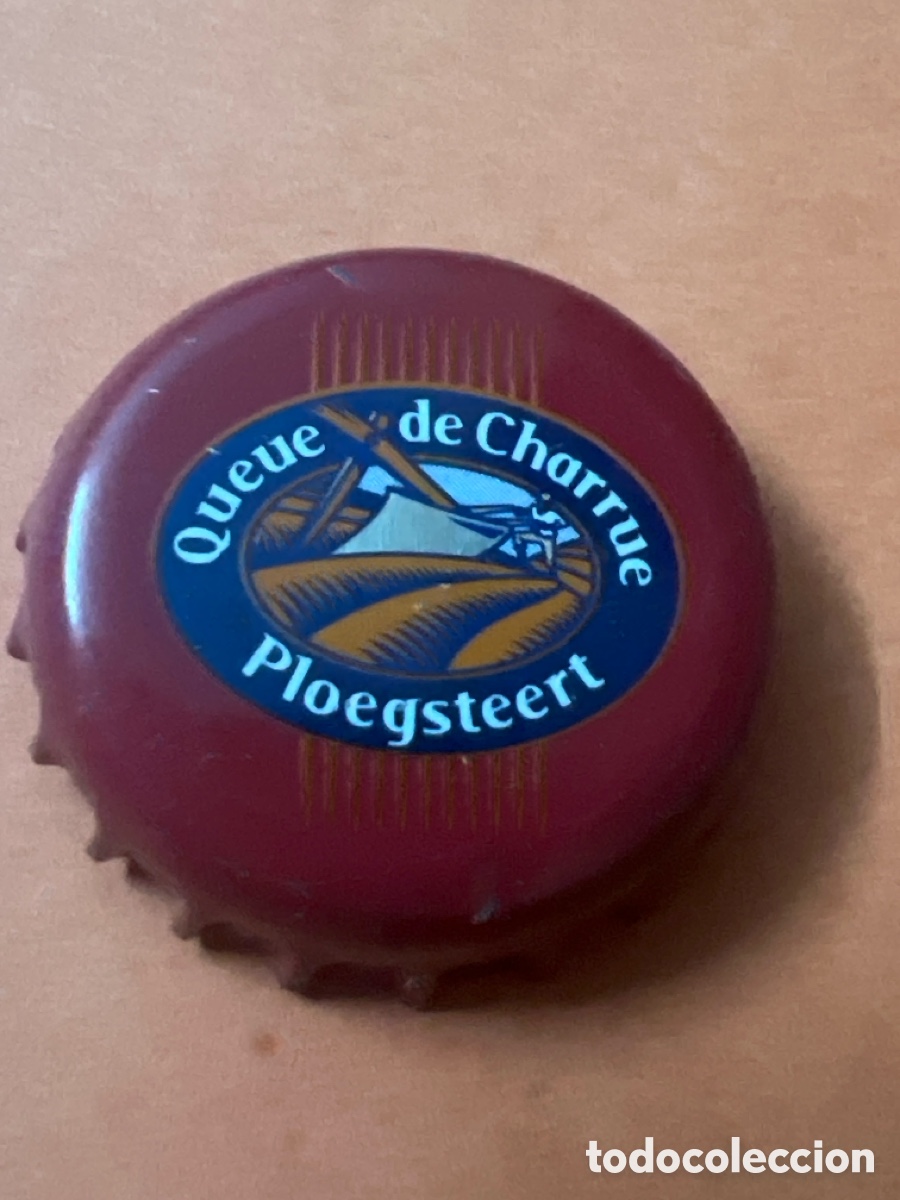 Coleccionismo de cervezas: T4/X104/L1. CHAPA CERVEZA - Queue de Charrue Ploegsteert - B&eacute;lgica