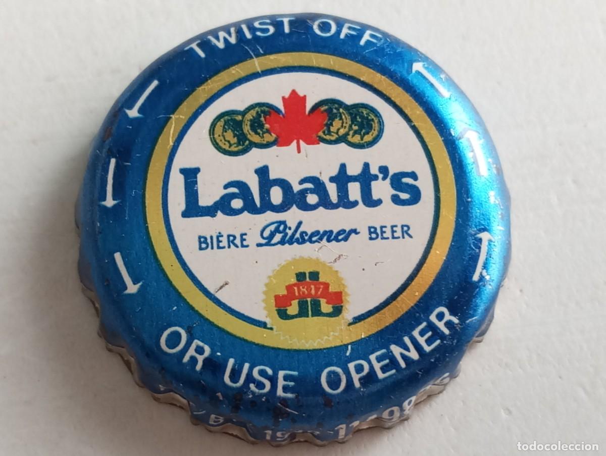 Coleccionismo de cervezas: Chapa tap&oacute;n corona de la cerveza canadiense LABATT'S BIERE PILSENER BEER (TWIST OFF - OR USE OPENER)