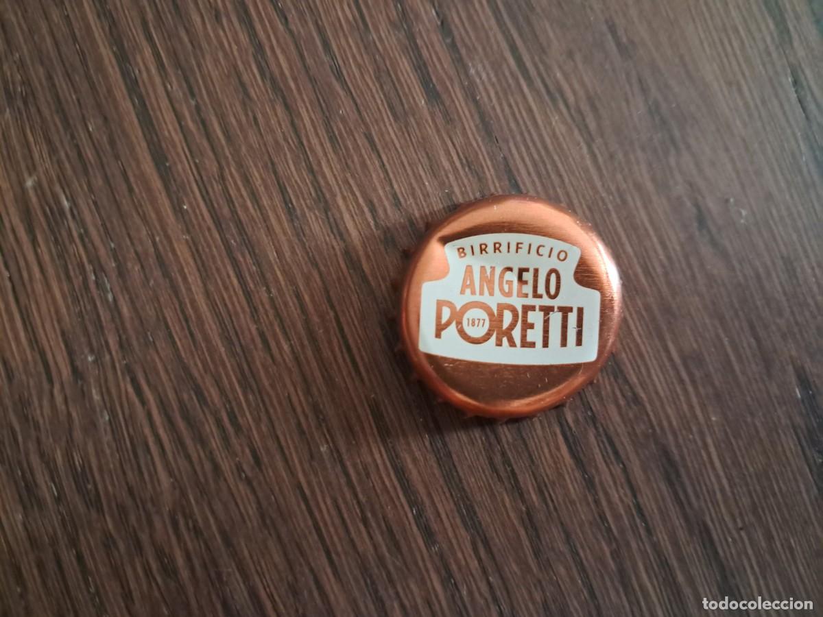 Coleccionismo de cervezas: chapa tap&oacute;n corona de cerveza de Italia, Birrificio Angelo Poretti.