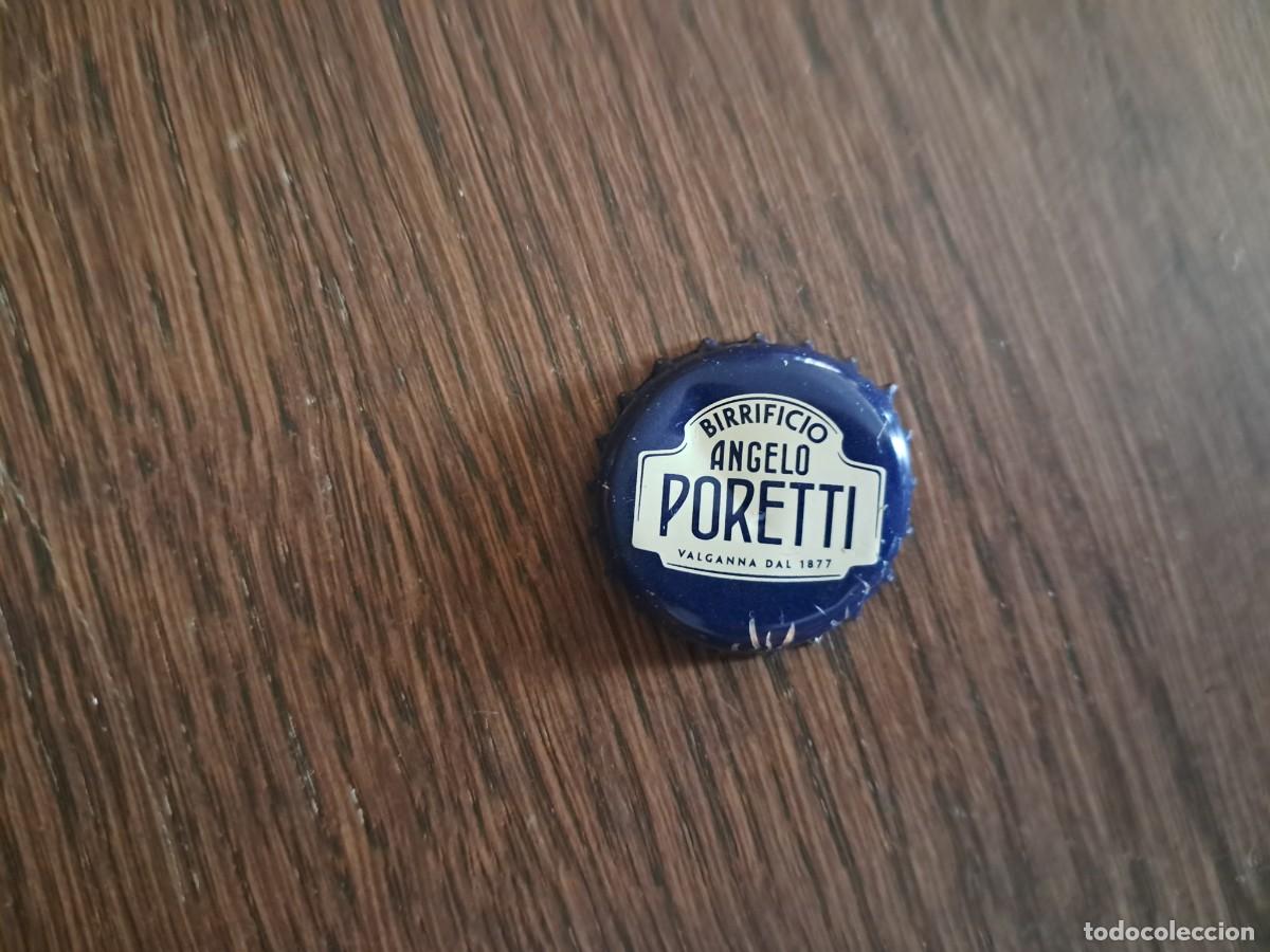 Coleccionismo de cervezas: chapa tap&oacute;n corona de cerveza de Italia, Birrificio Angelo Poretti.