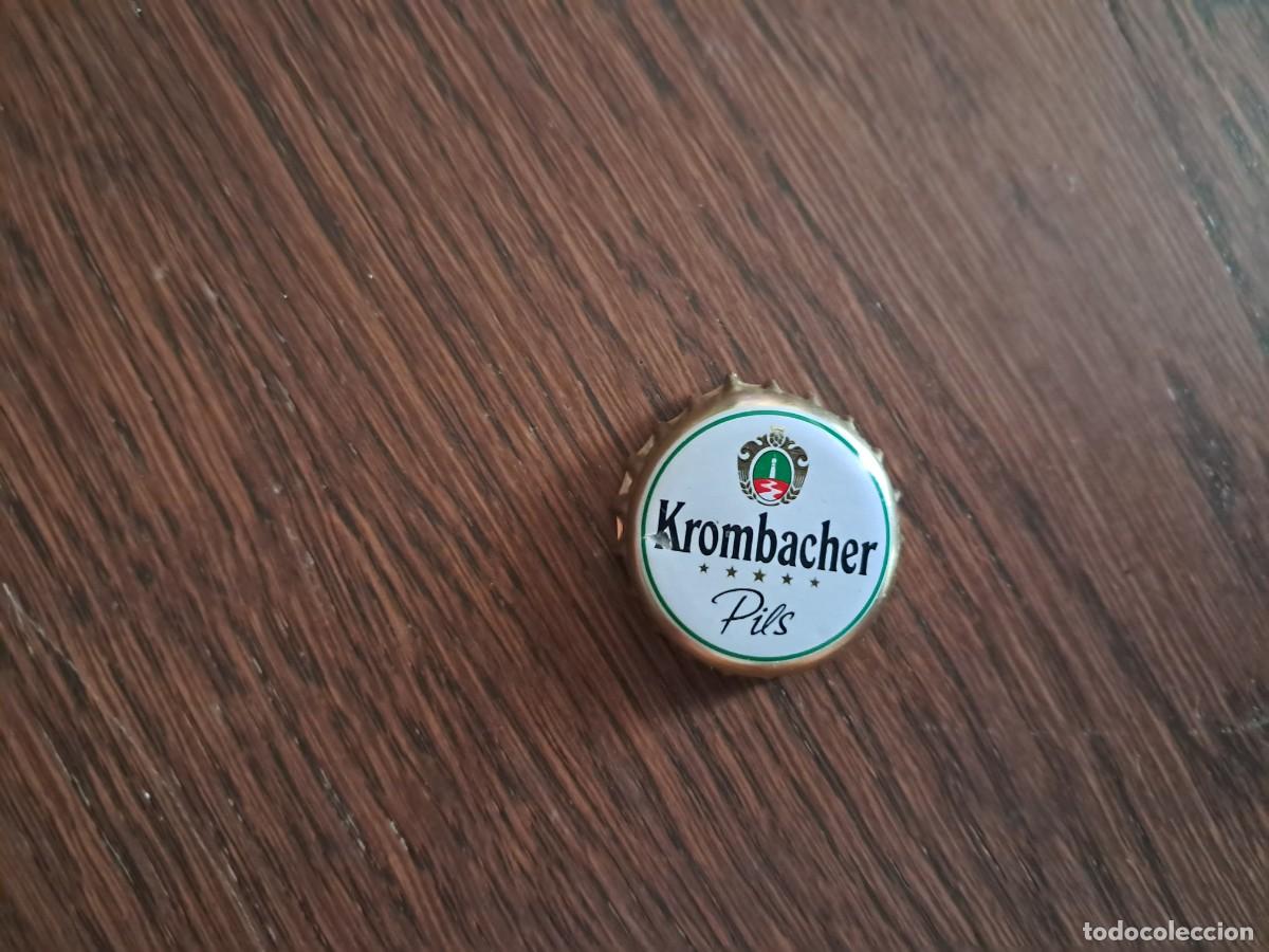 Coleccionismo de cervezas: chapa tap&oacute;n corona de cerveza, krombacher