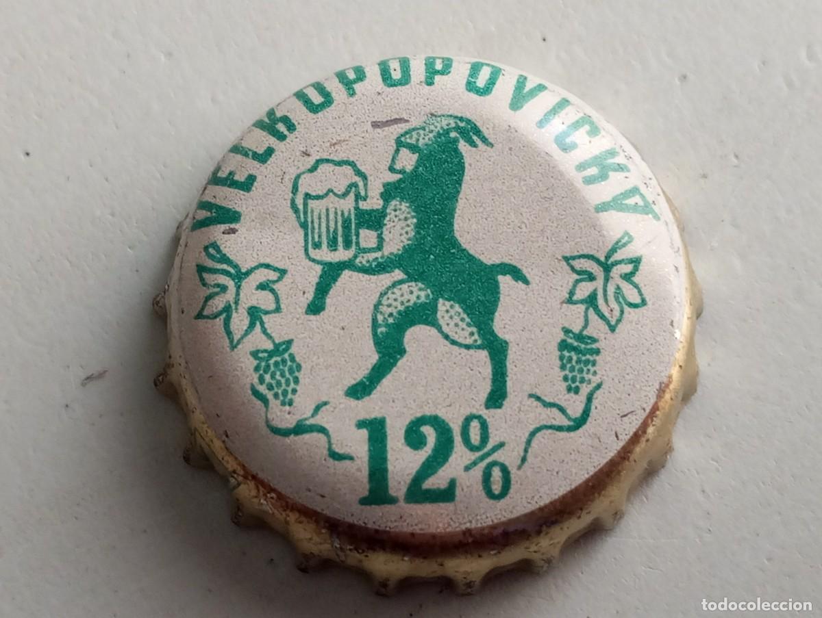 Coleccionismo de cervezas: Chapa tap&oacute;n corona de la cerveza 'checoslovaca' VELKOPOPOVICK&Yacute; 12%