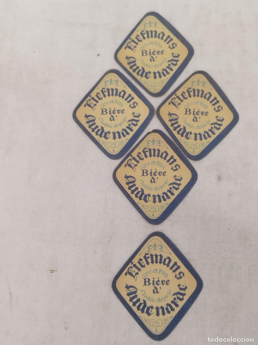 Coleccionismo de cervezas: 5 antiguas etiquetas de cerveza belga Liefmans.