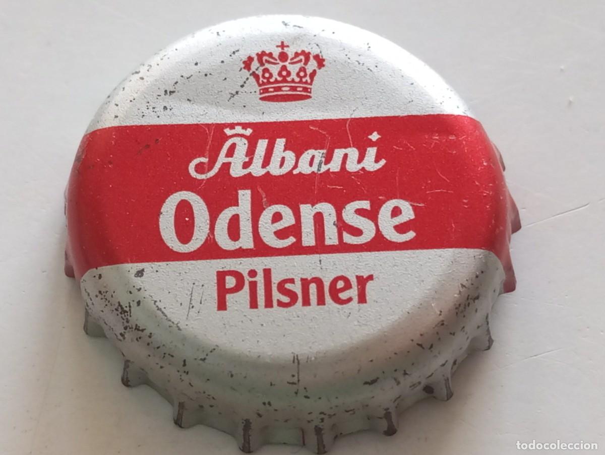 Coleccionismo de cervezas: Chapa tap&oacute;n corona de la cerveza danesa ALBANI PILSNER - ODENSE