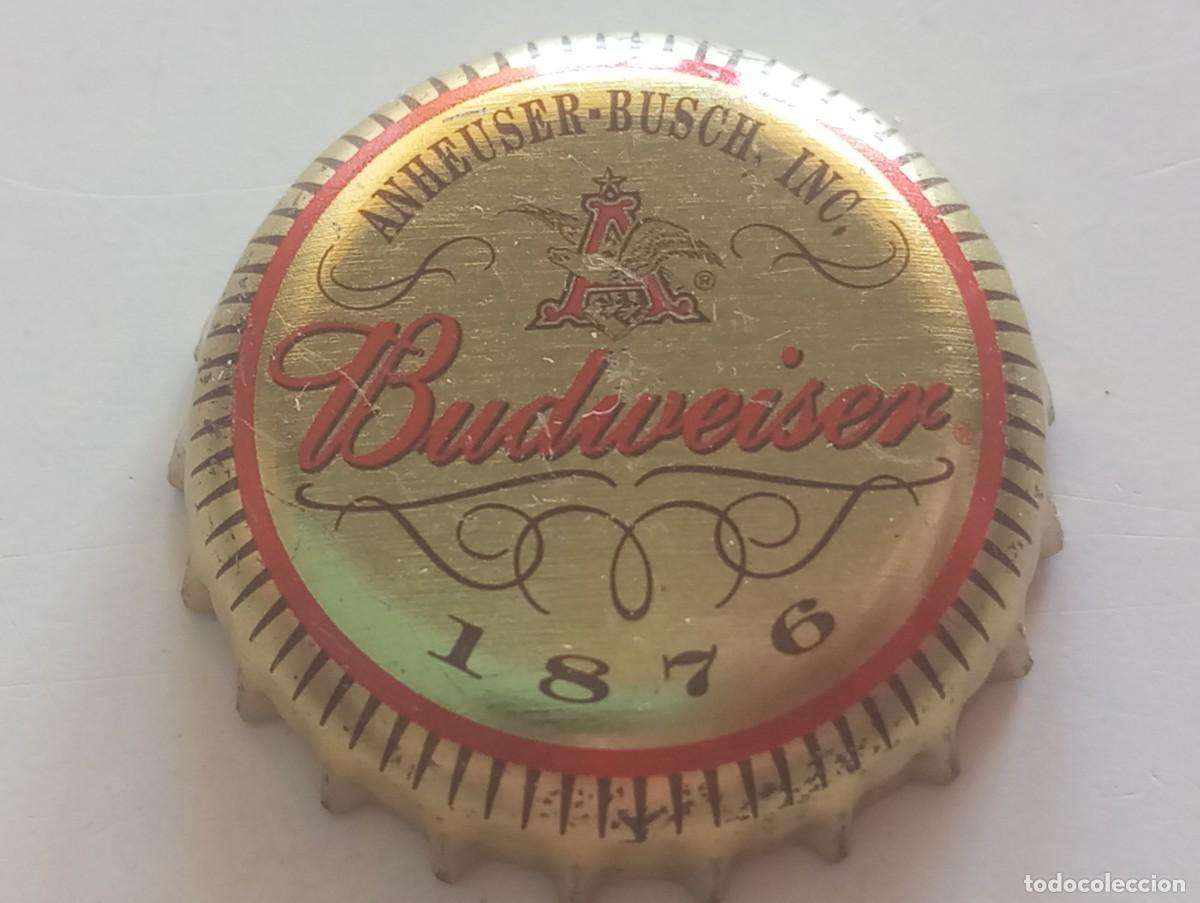 Coleccionismo de cervezas: Chapa USA, tap&oacute;n corona de la cerveza de EE.UU. BUDWEISER ANHEUSER-BUSCH INC. 1876
