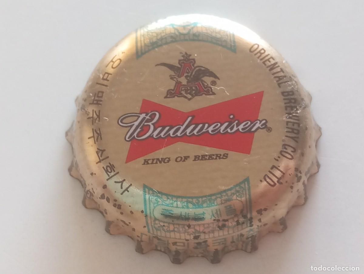 Coleccionismo de cervezas: Chapa tap&oacute;n corona SURCOREANA de la cerveza de EE.UU. BUDWEISER KING OF BEERS - ORIENTAL BREWERY CO.