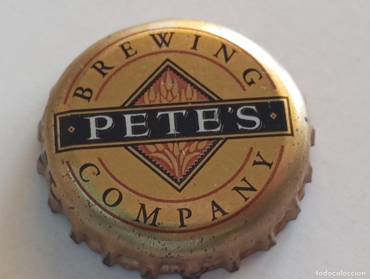 Coleccionismo de cervezas: Chapa USA, tap&oacute;n corona de la cerveza de EE.UU. PETE'S BREWING COMPANY