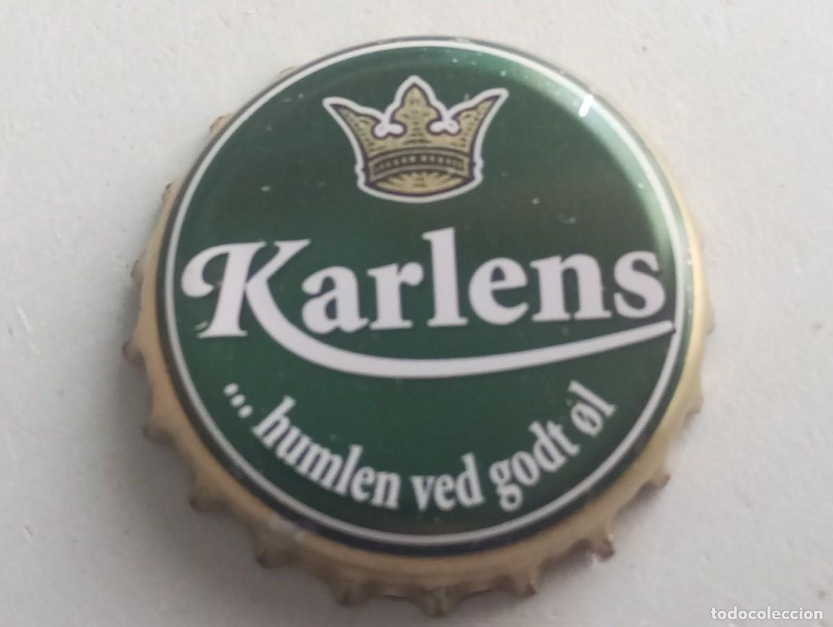 Coleccionismo de cervezas: Chapa tap&oacute;n corona de la cerveza danesa KARLENS