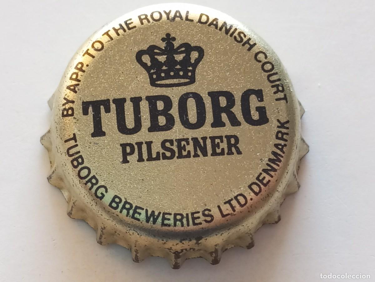 Coleccionismo de cervezas: Chapa tap&oacute;n corona de la cerveza danesa TUBORG PILSENER - TUBORG BREWERIES LTD. DENMARK