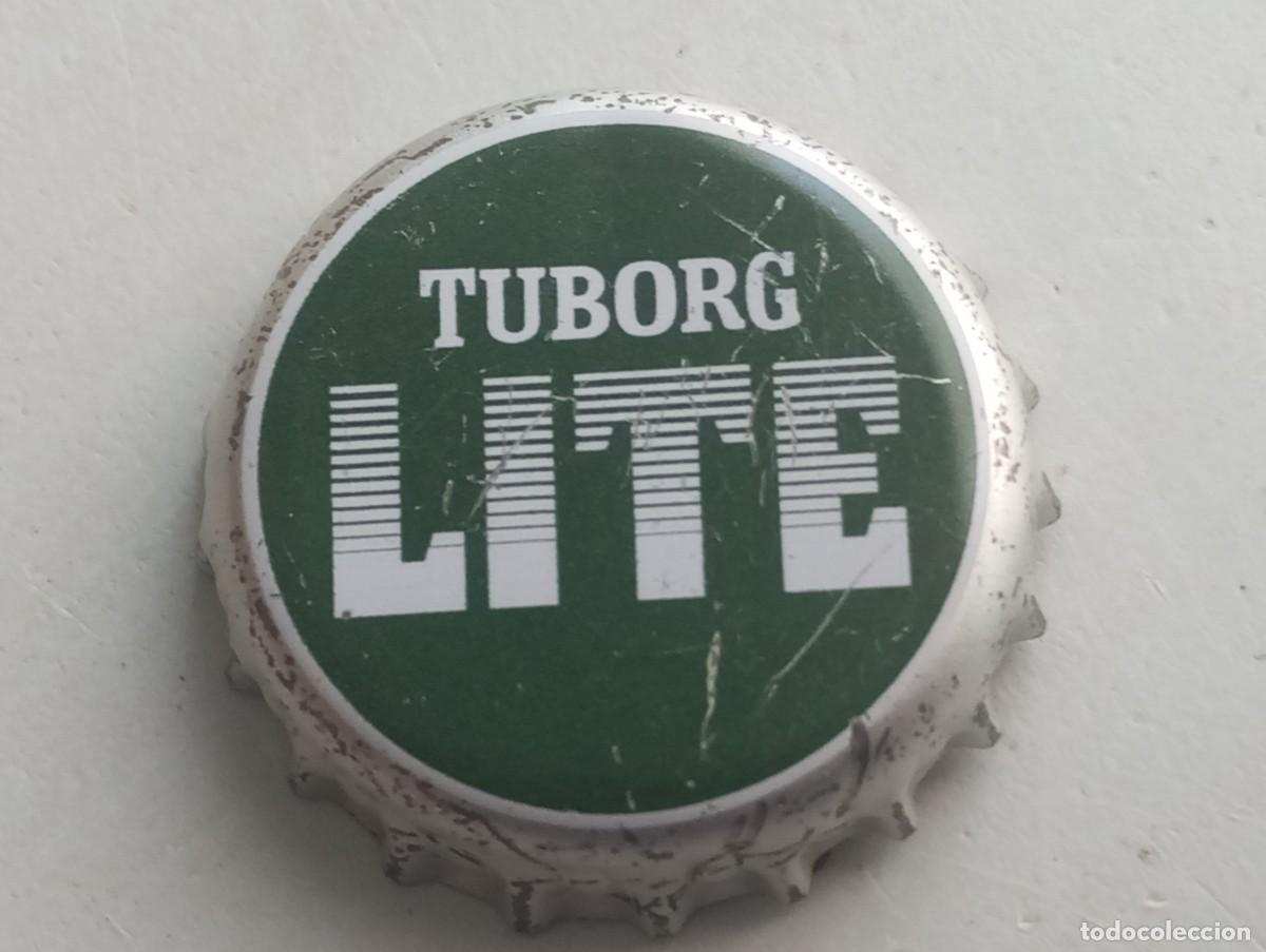 Coleccionismo de cervezas: Chapa tap&oacute;n corona de la cerveza danesa TUBORG LITE