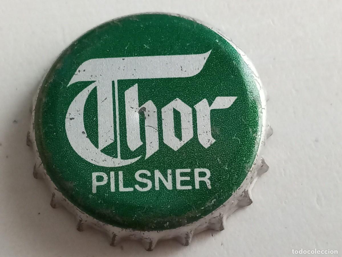 Coleccionismo de cervezas: Chapa tap&oacute;n corona de la cerveza danesa THOR PILSENER