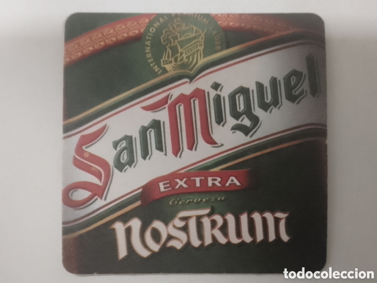 Coleccionismo de cervezas: Posavasos cerveza San Miguel Nostrum.